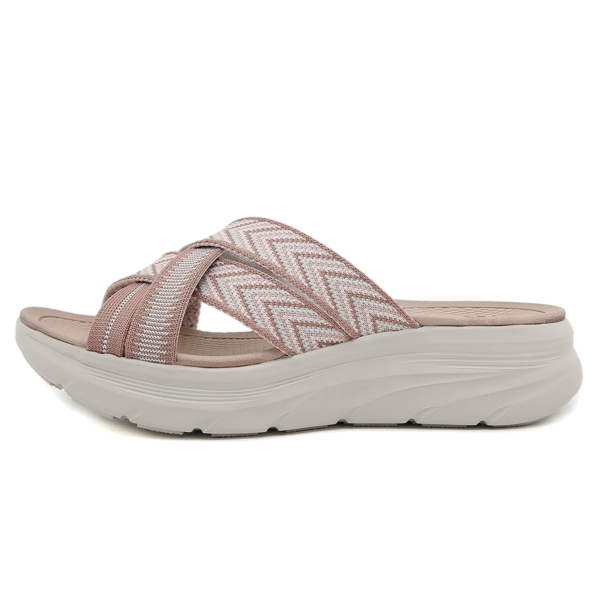2024 Summer New Sandals Women's Light Sports Style Comfortable Rubber Band Large Thick Sole Slippers