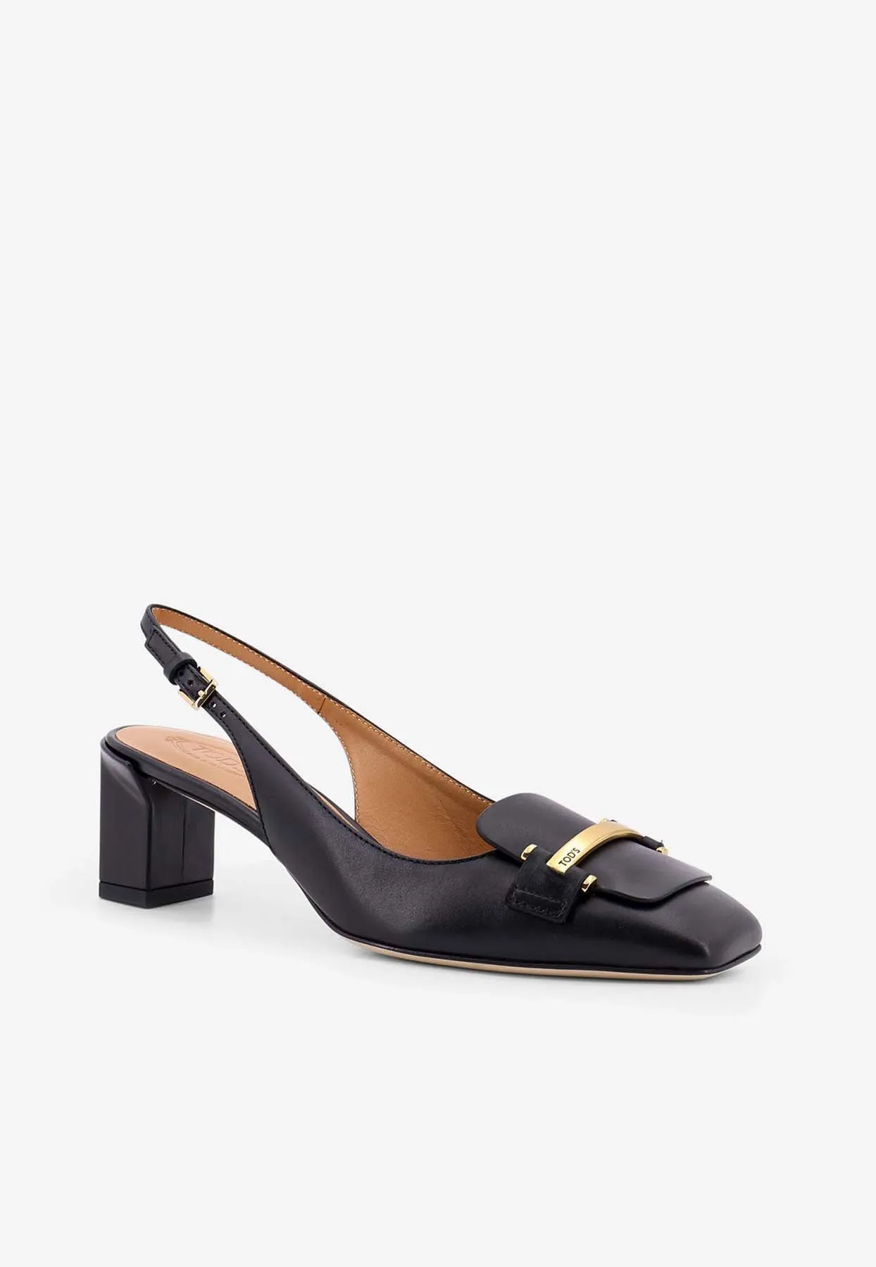 50 Calf Leather Slingback Pumps