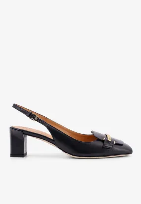 50 Calf Leather Slingback Pumps