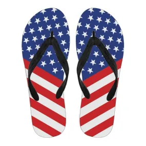 American Flag 4th of July Flip Flops Sandals