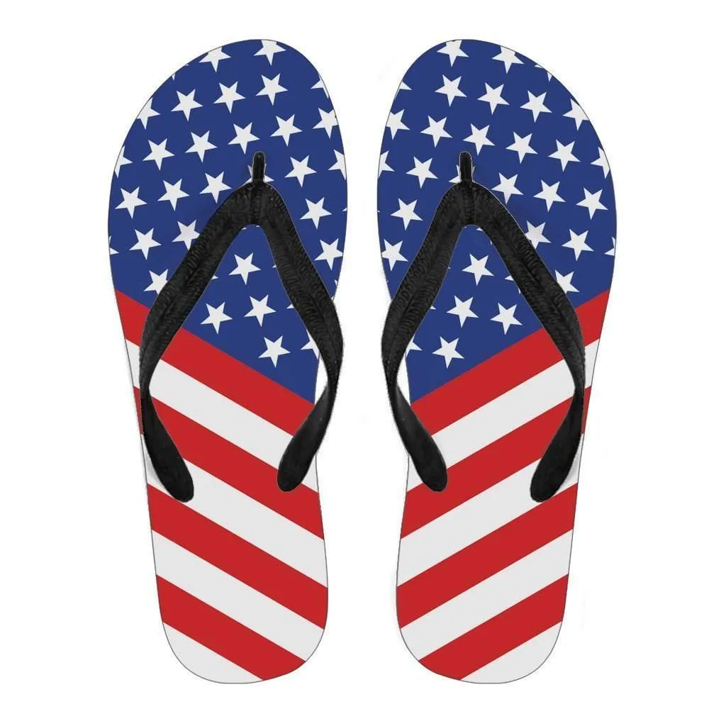 American Flag 4th of July Flip Flops Sandals
