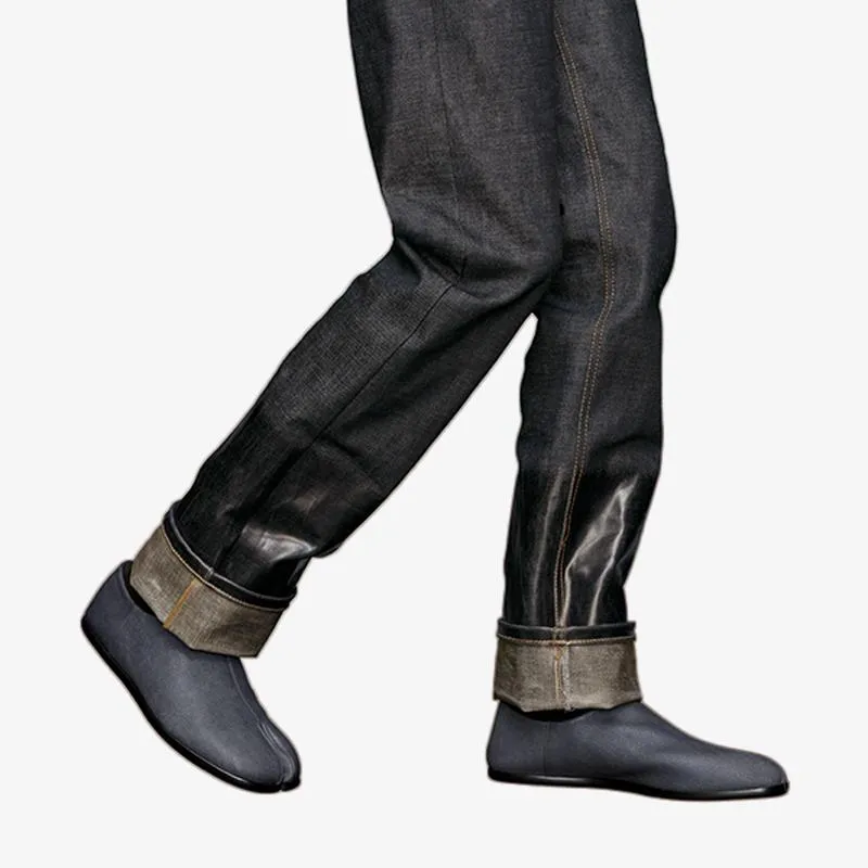 Avant-Garde Split-Toe Leather Shoes