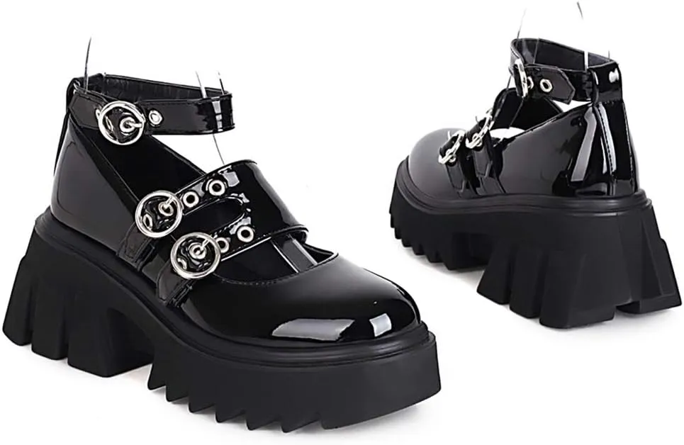 Ciuyurra Stylish Women Gothic Shoes Platform