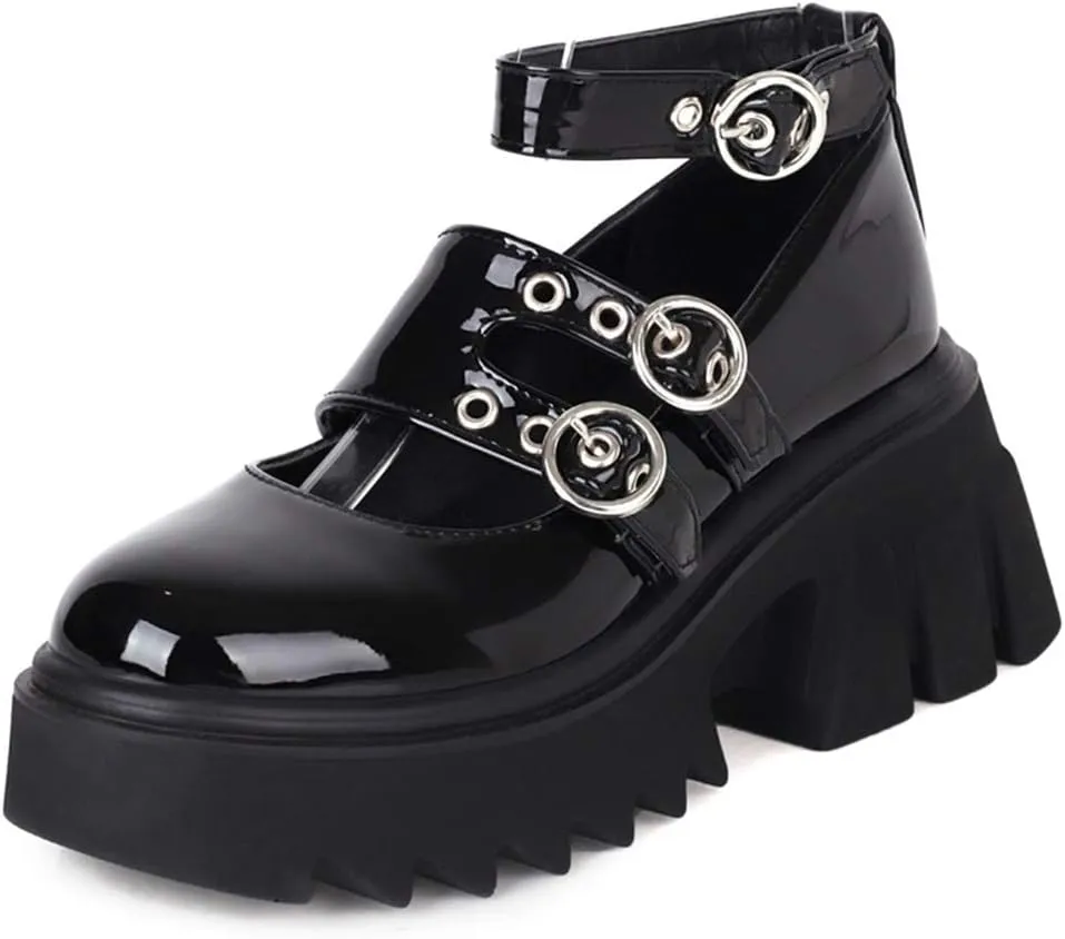 Ciuyurra Stylish Women Gothic Shoes Platform