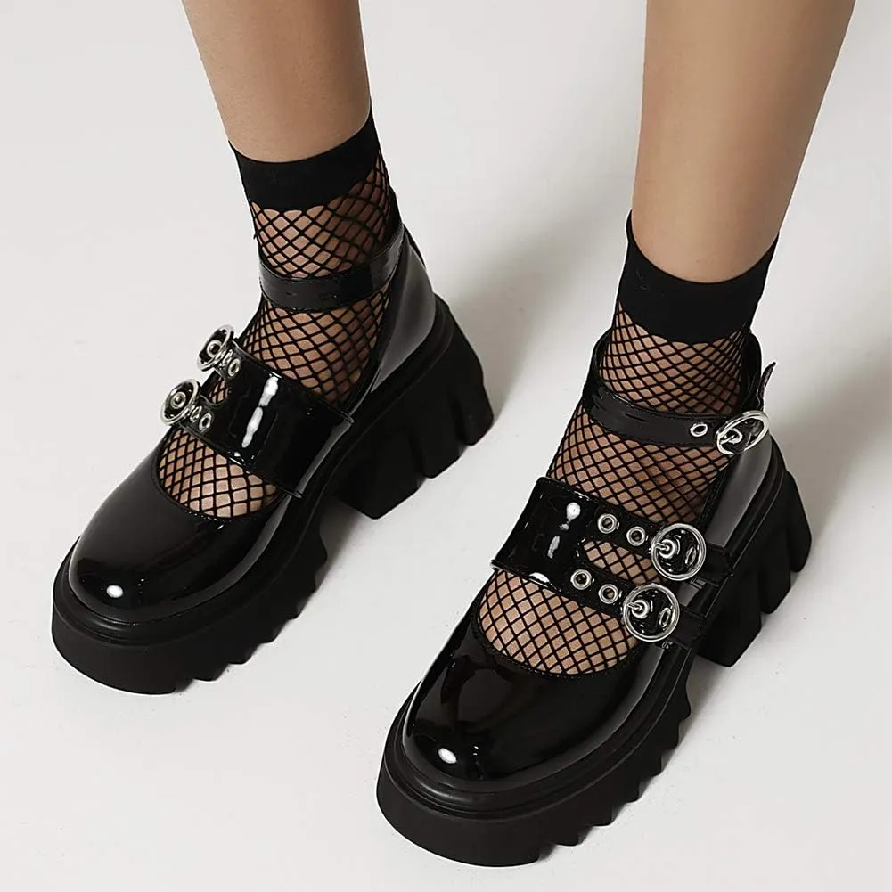 Ciuyurra Stylish Women Gothic Shoes Platform