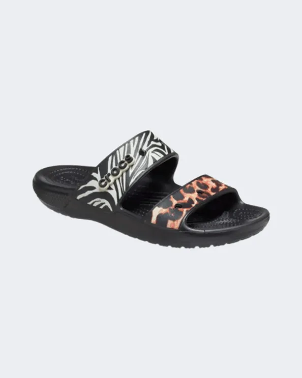 Crocs Classic Animal Remix Unisex Lifestyle Slippers Black/Multi