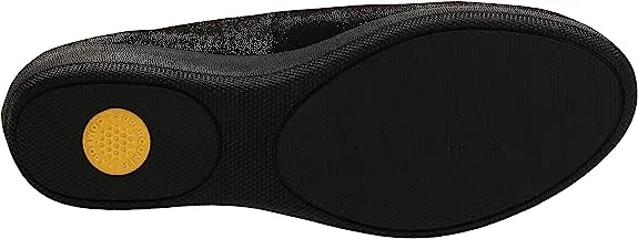 FitFlop Superskate All Black Leather Slip On Rounded Toe Flat Fashion Loafers