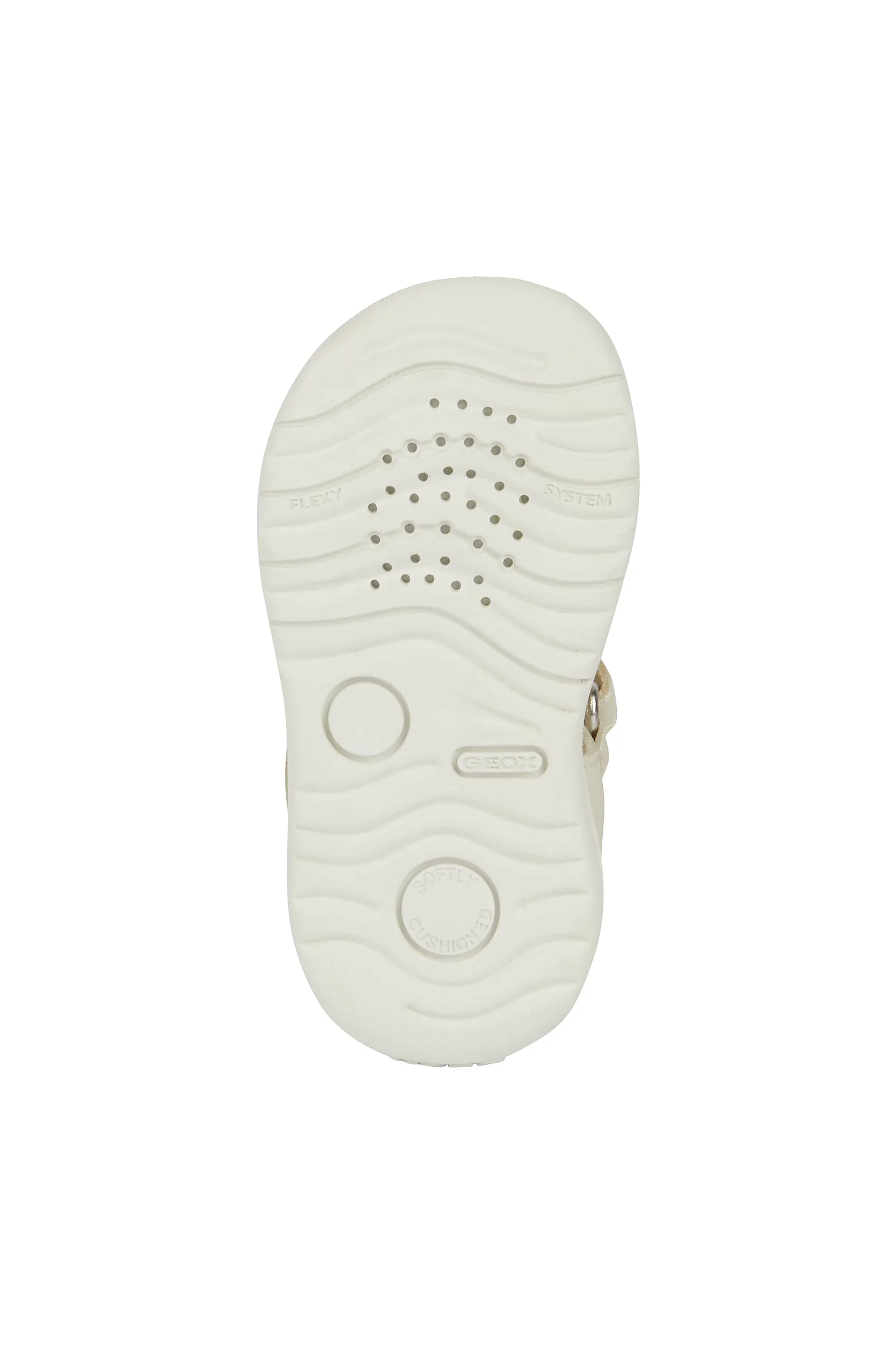 Geox Macchia Girls Light Ivory Kitten Closed Toe Sandal