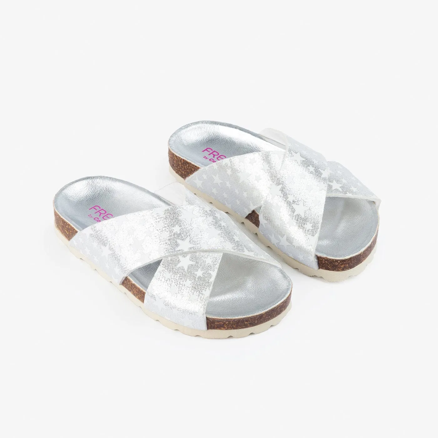 Girl's Stars Silver Bio Sandals