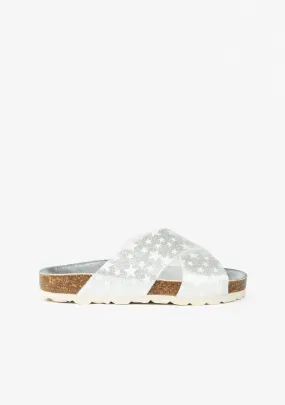 Girl's Stars Silver Bio Sandals