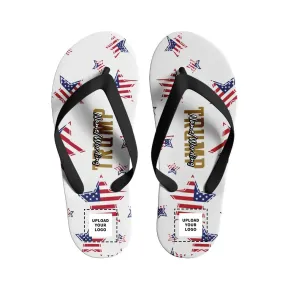Holiday Gifts,Personalized Trump FlipFlop, Custom Flag, Patriotic FlipFlop, Unique Support Gift