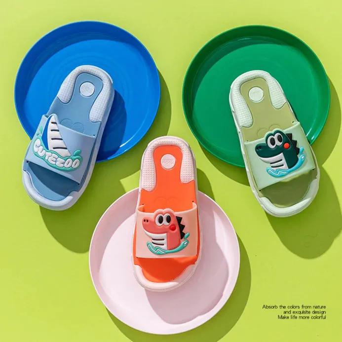 JF Cutezoo Dino Pastel Green Slippers 9413