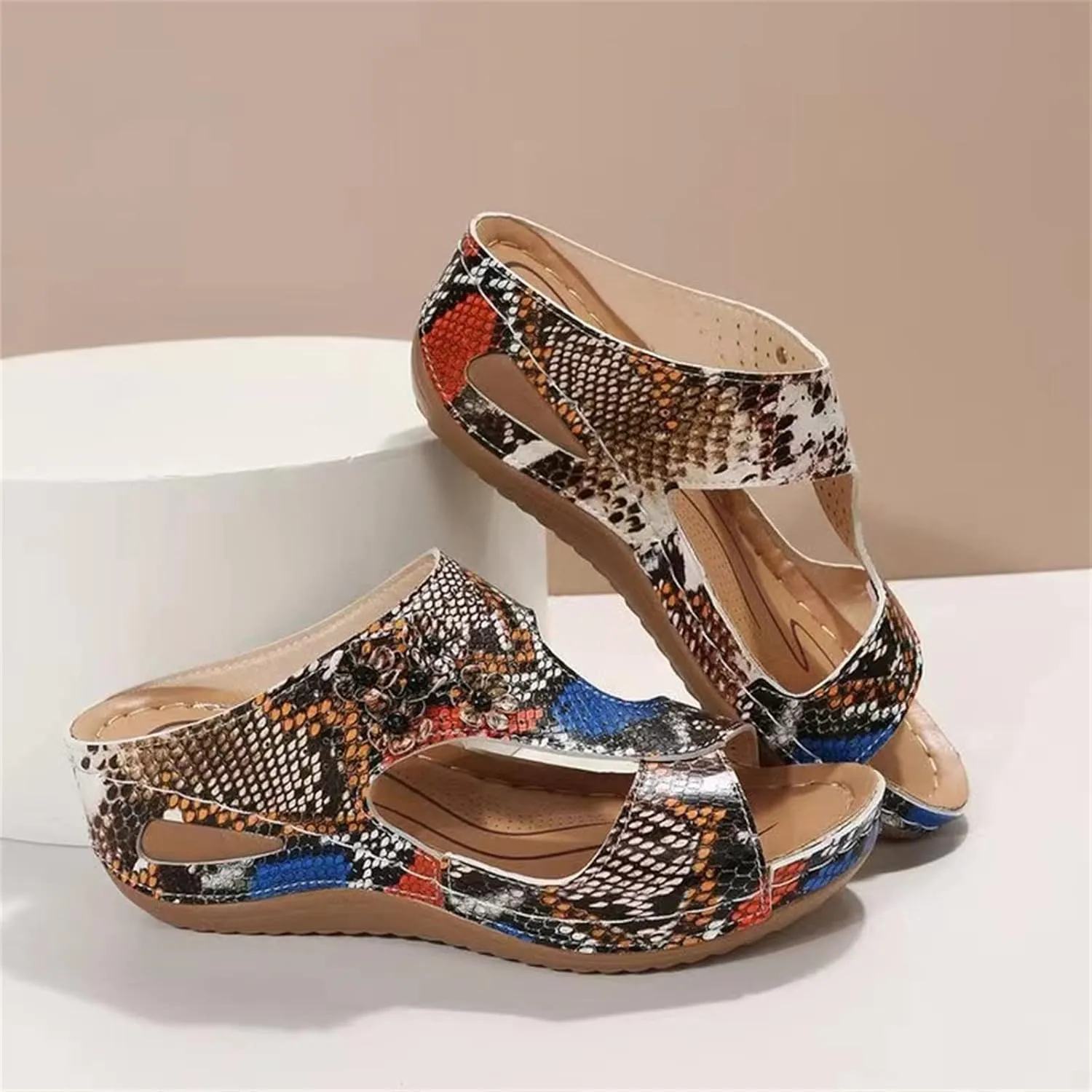 Ladmiple Summer Sandals For Women 2023 Trendy Dressy Orthopedic Flip Flops with Arch Support Slip on Walking Shoes