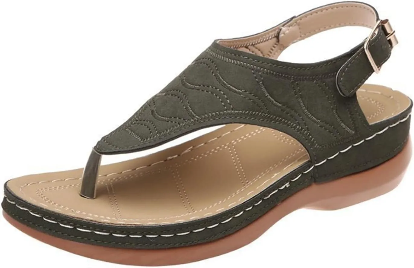 Ladmiple Summer Sandals For Women 2023 Trendy Dressy Orthotic Flip Flops Slip On Orthopedic Slippers with Arch Support