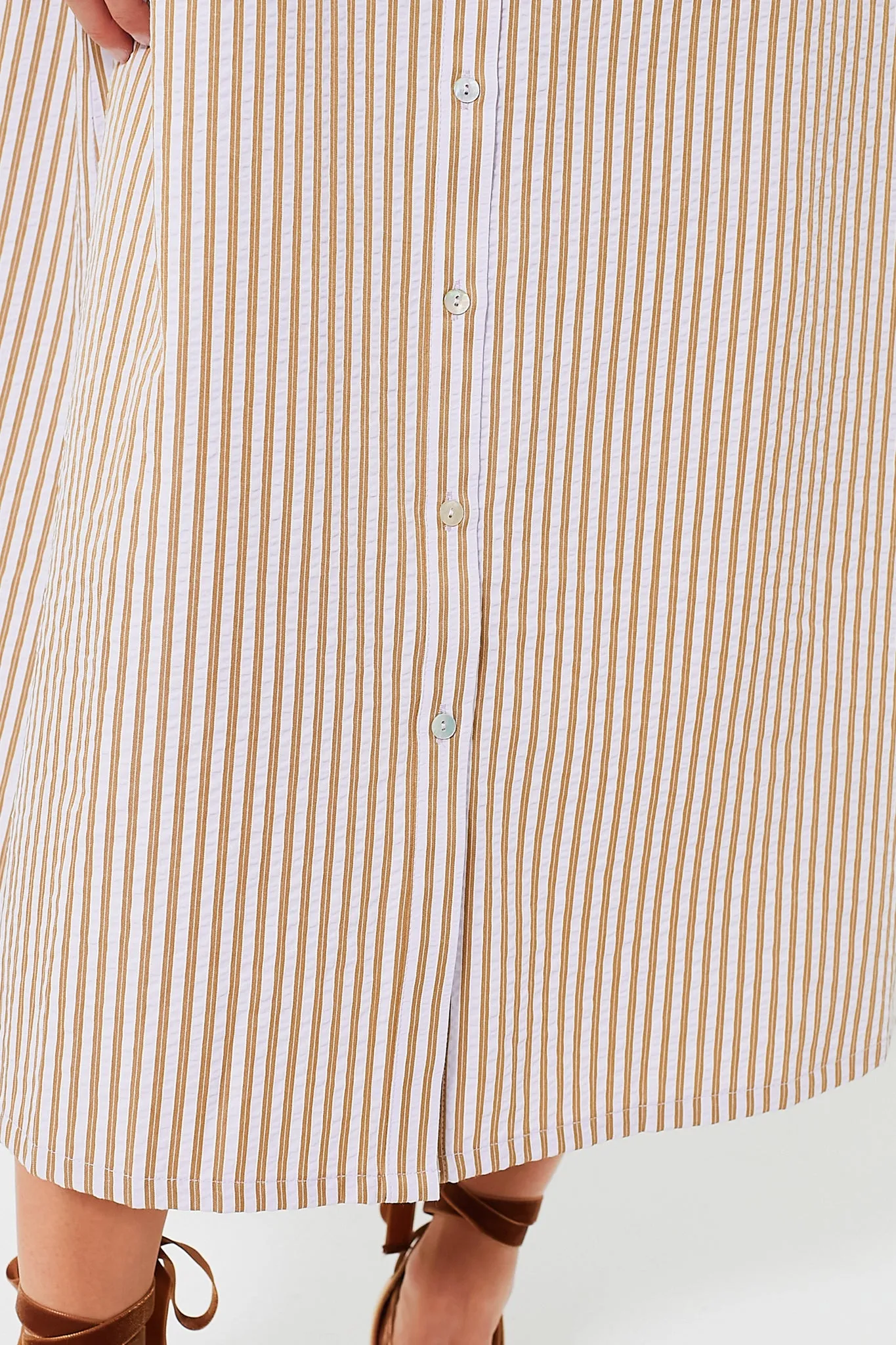 Lilac Stripe Seersucker Griffin Dress