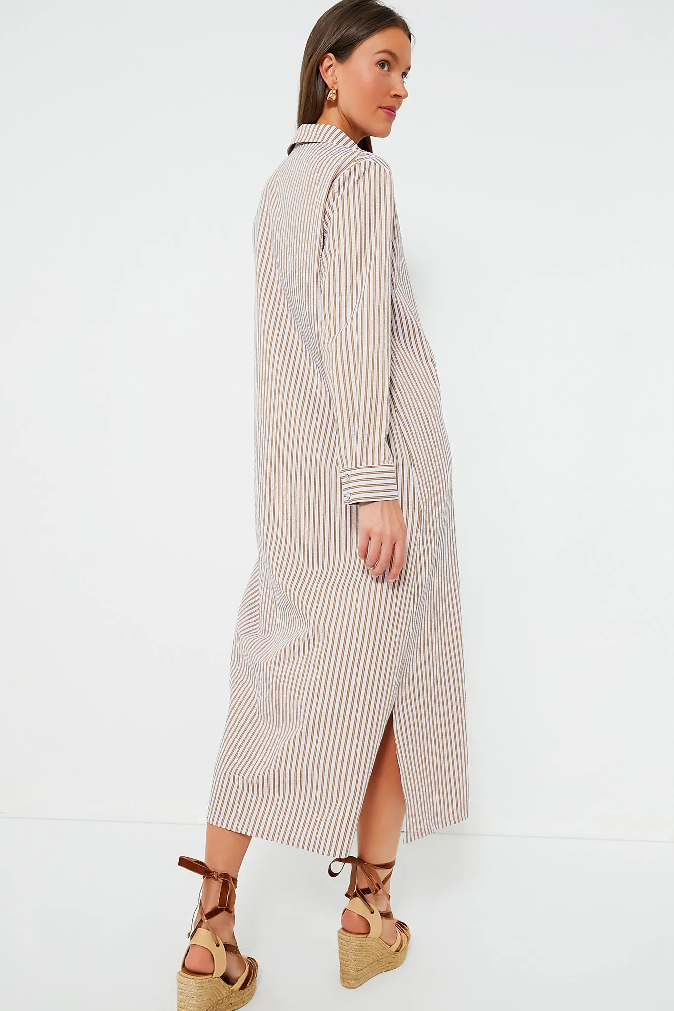Lilac Stripe Seersucker Griffin Dress