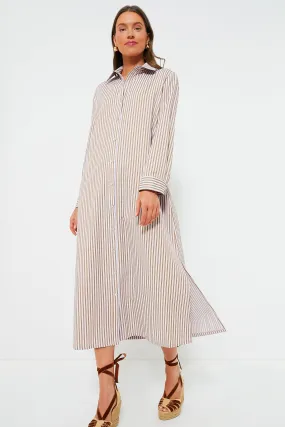 Lilac Stripe Seersucker Griffin Dress