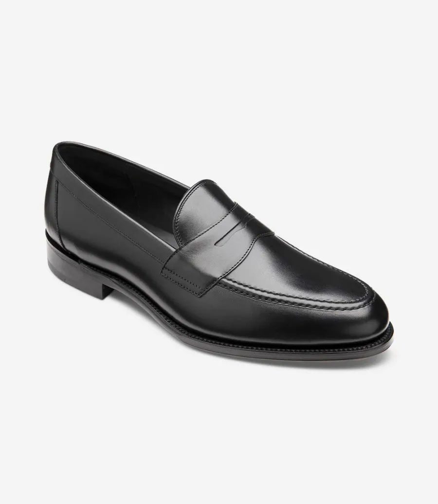 Loake Men's Hornbeam Leather Loafer Shoes Black