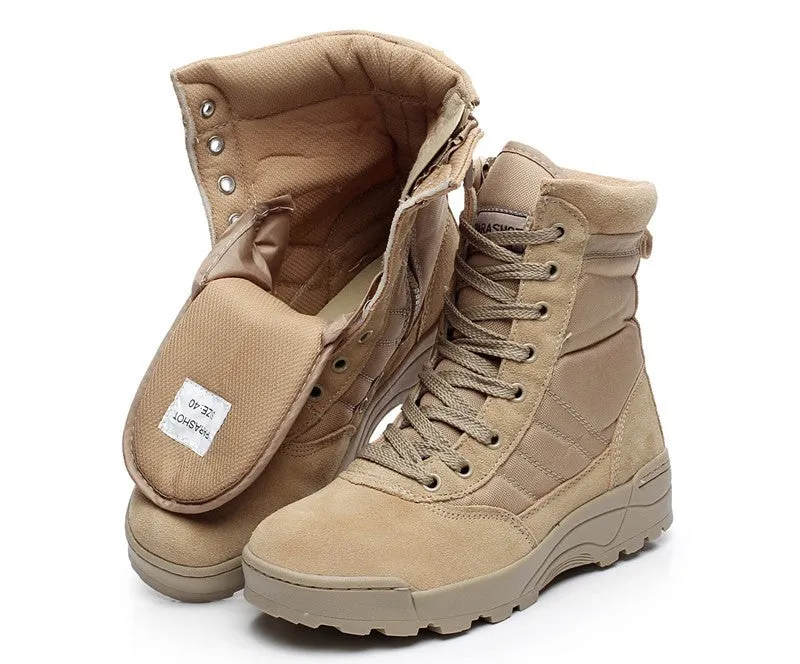 Men's Comfortable Solid Color Army High Boots