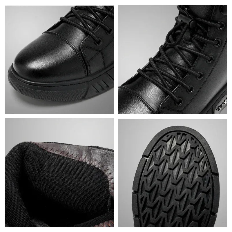 Men's Motorcycle Comfortable Platform Boots