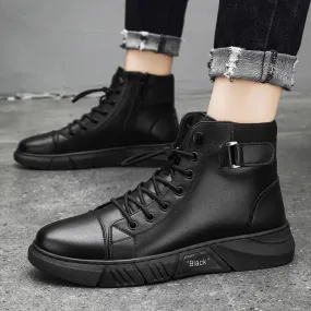 Men's Motorcycle Comfortable Platform Boots
