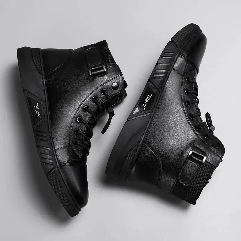 Men's Motorcycle Comfortable Platform Boots