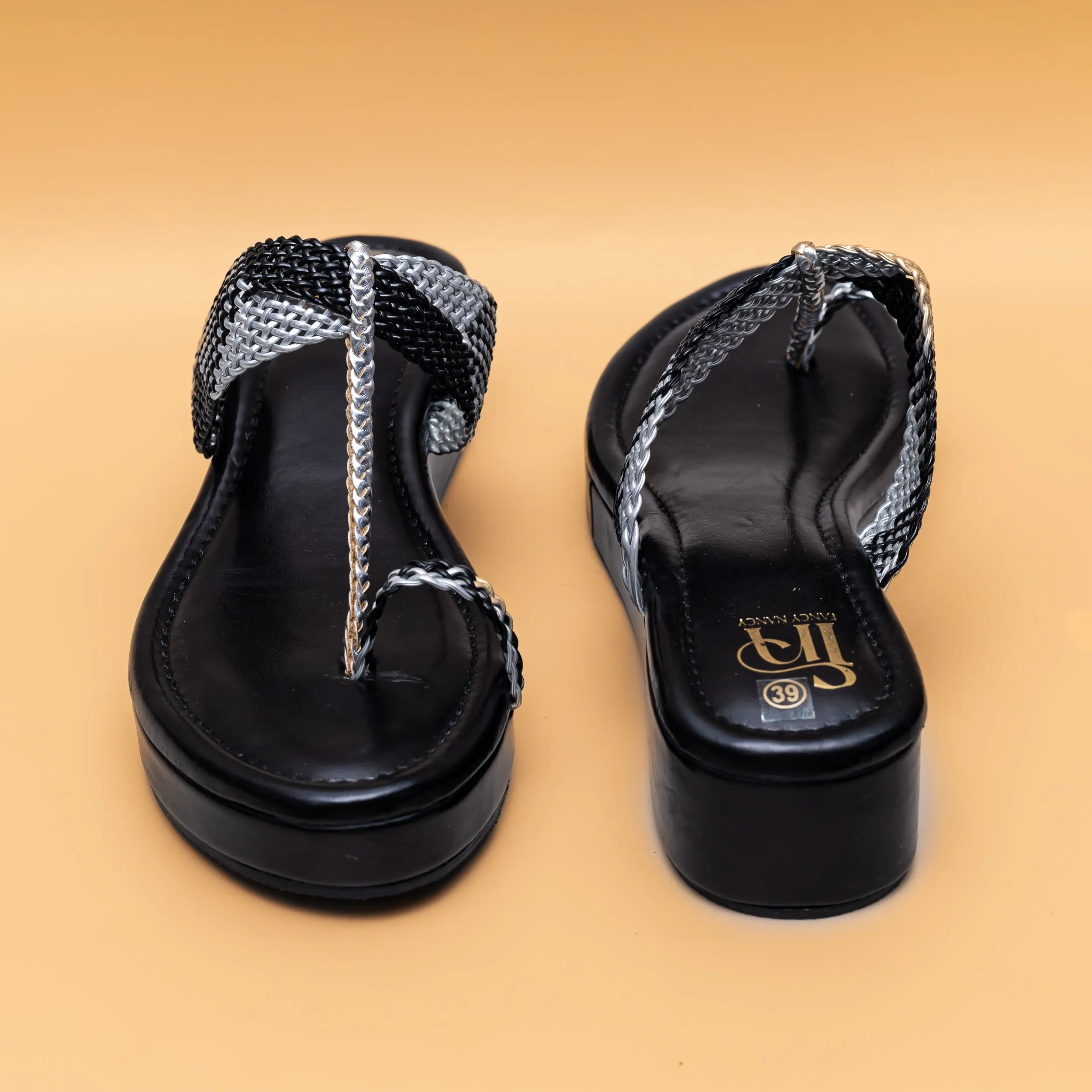 Mesh Kolhapuri Platform - Black