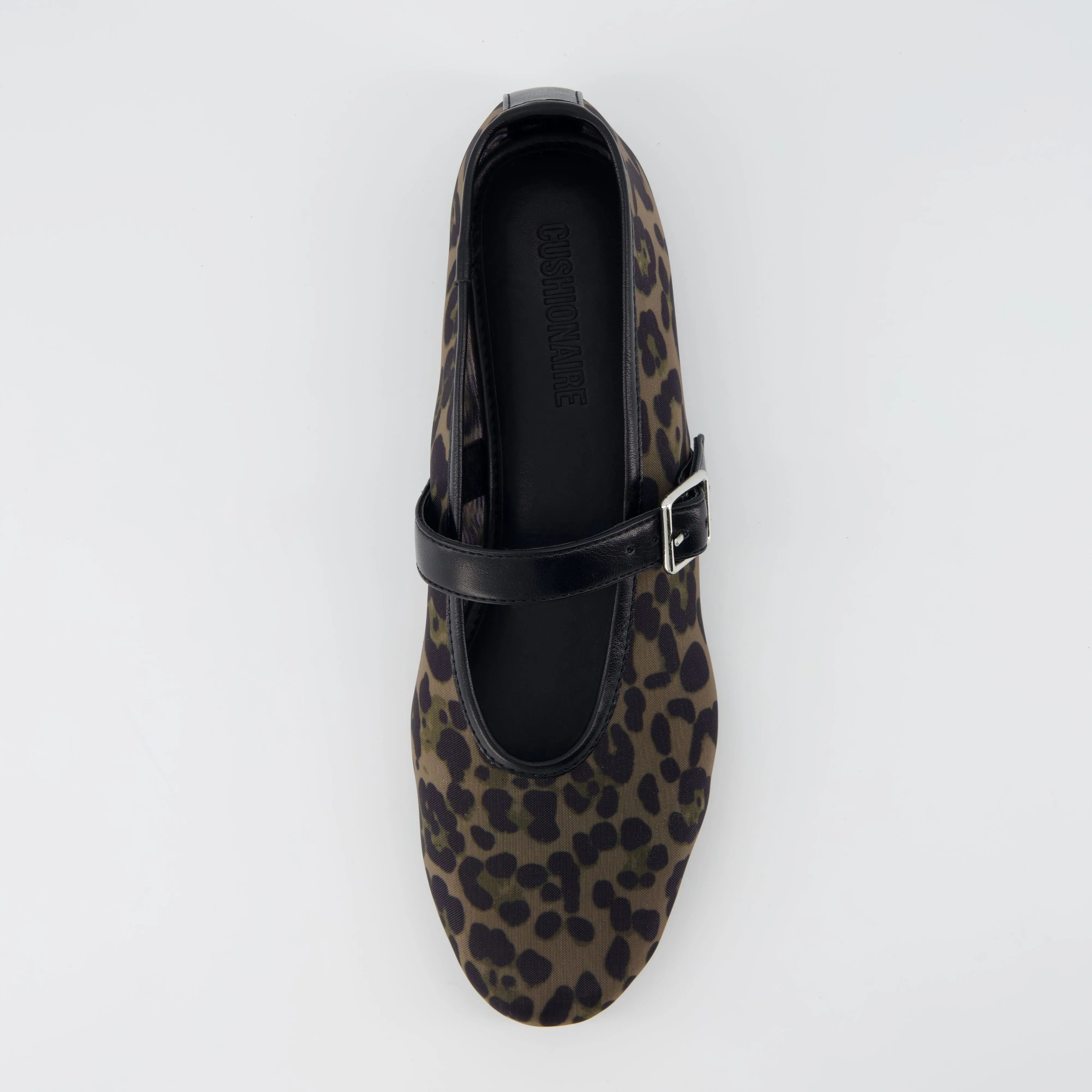 Moma Leopard Print Mary Jane Flat