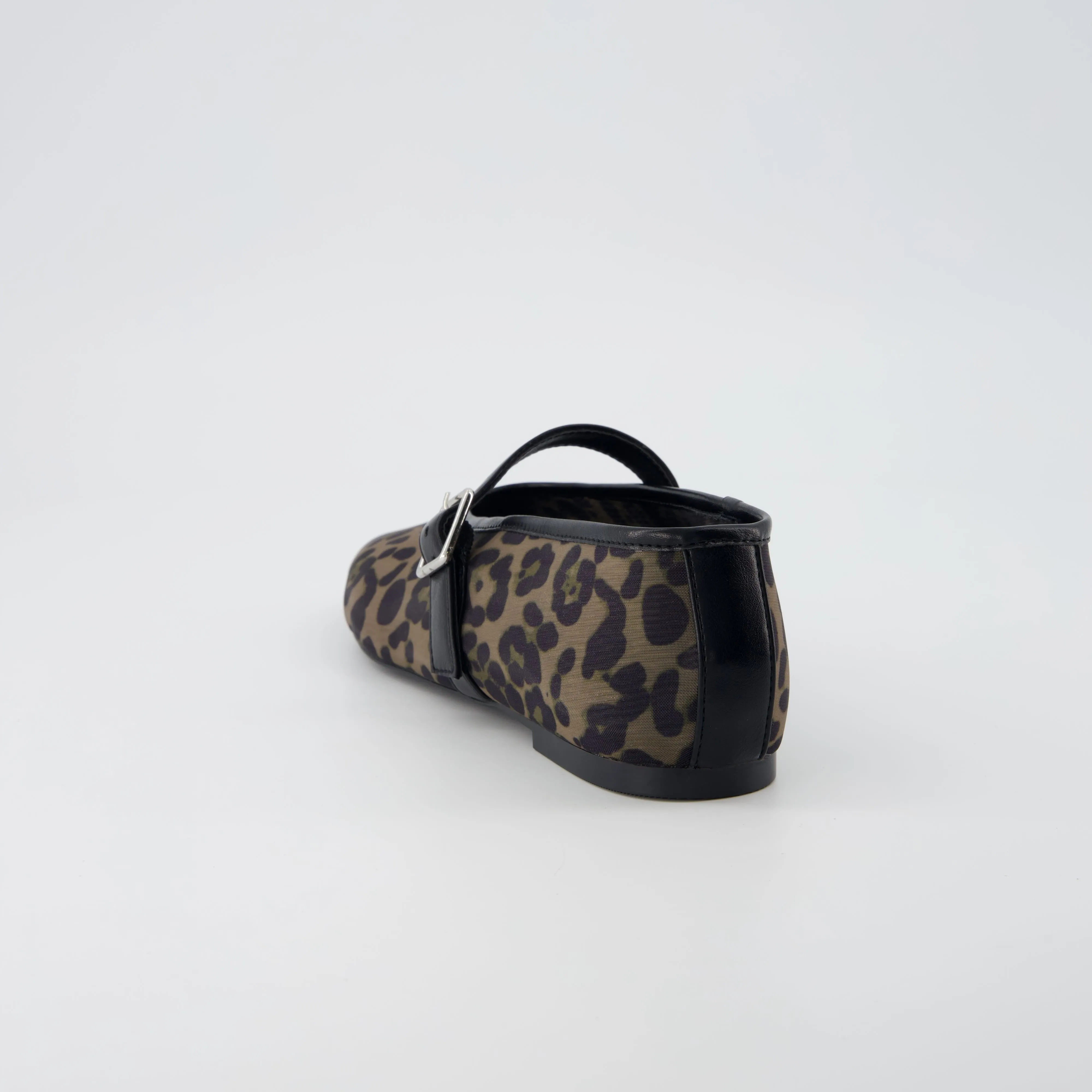 Moma Leopard Print Mary Jane Flat
