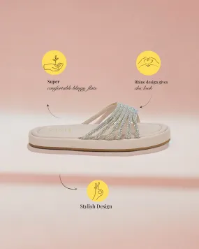 Nude-pink Rhine Slides