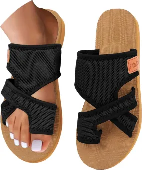 Orthopedic Sandals for Women 2025 Summer Casual Open Toe Beach Vacation Shoes Trendy Comfortable Arch Support Sandal