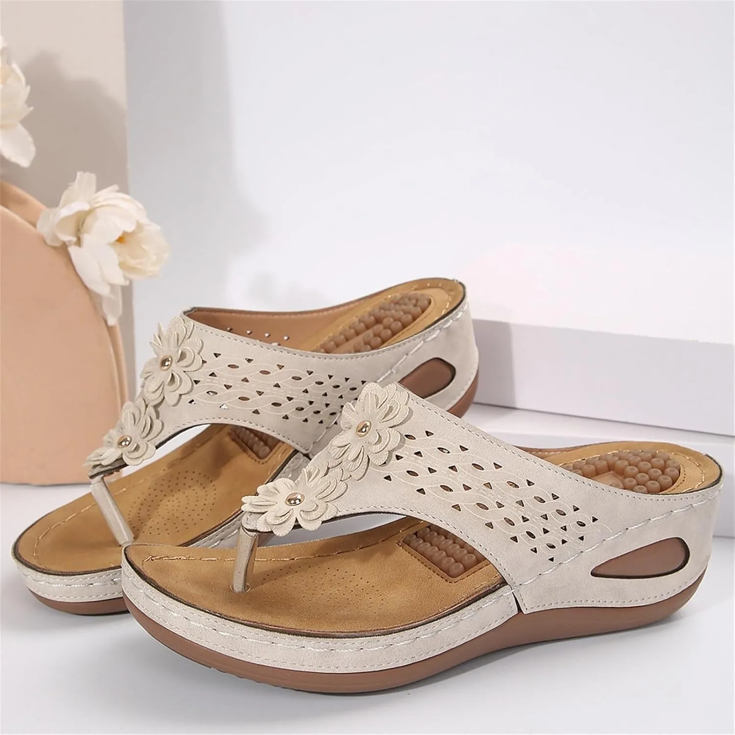 Orthopedic Sandals for Womens 2025 Summer Casual Beach Vacation Shoes Trendy Comfortable Arch Support Sandal,