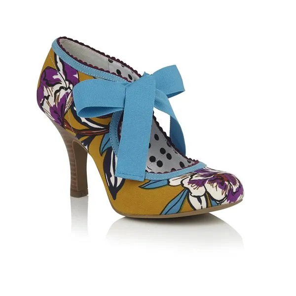 Ruby Shoo COURT SHOE Willow MUSTARD MATCHING SANTIAGO BAG AVAILABLE
