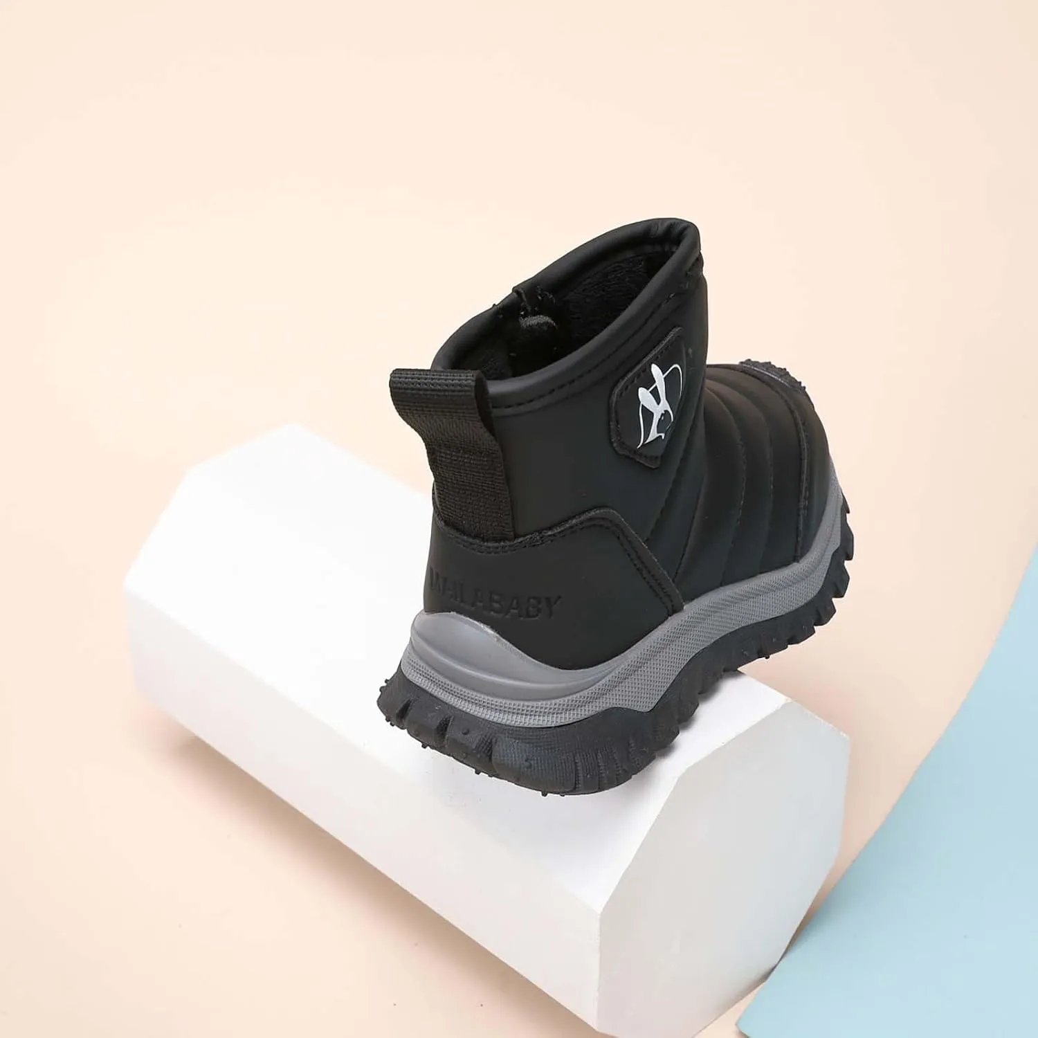 Snow Boots for Kids Comfortable Non Slip Plush Lining Big Boys Winter Boots Infant Walking Ankle Booties