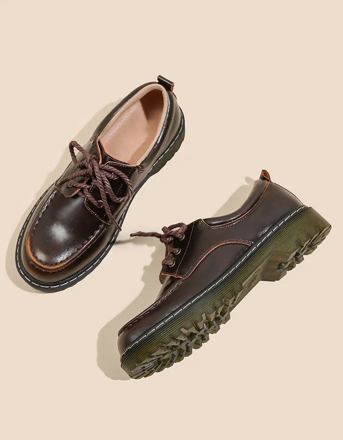 Soft Leather Comfortable Mary Janes Loafers