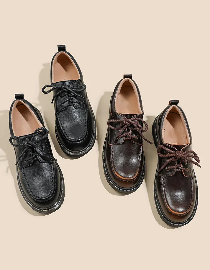 Soft Leather Comfortable Mary Janes Loafers
