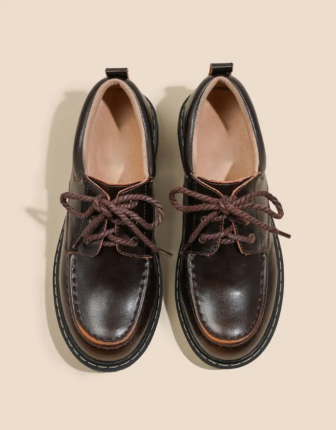 Soft Leather Comfortable Mary Janes Loafers