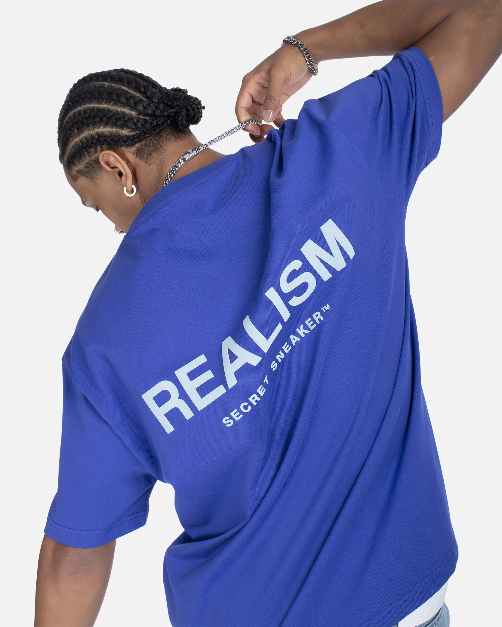 SSS REALISM BACK LOGO TEE ULTRAMARINE