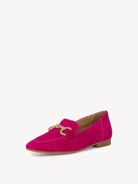 Tamaris Women's 1-1-24222-20 513 Leather Slipper Loafer Shoes Fuxia Pink