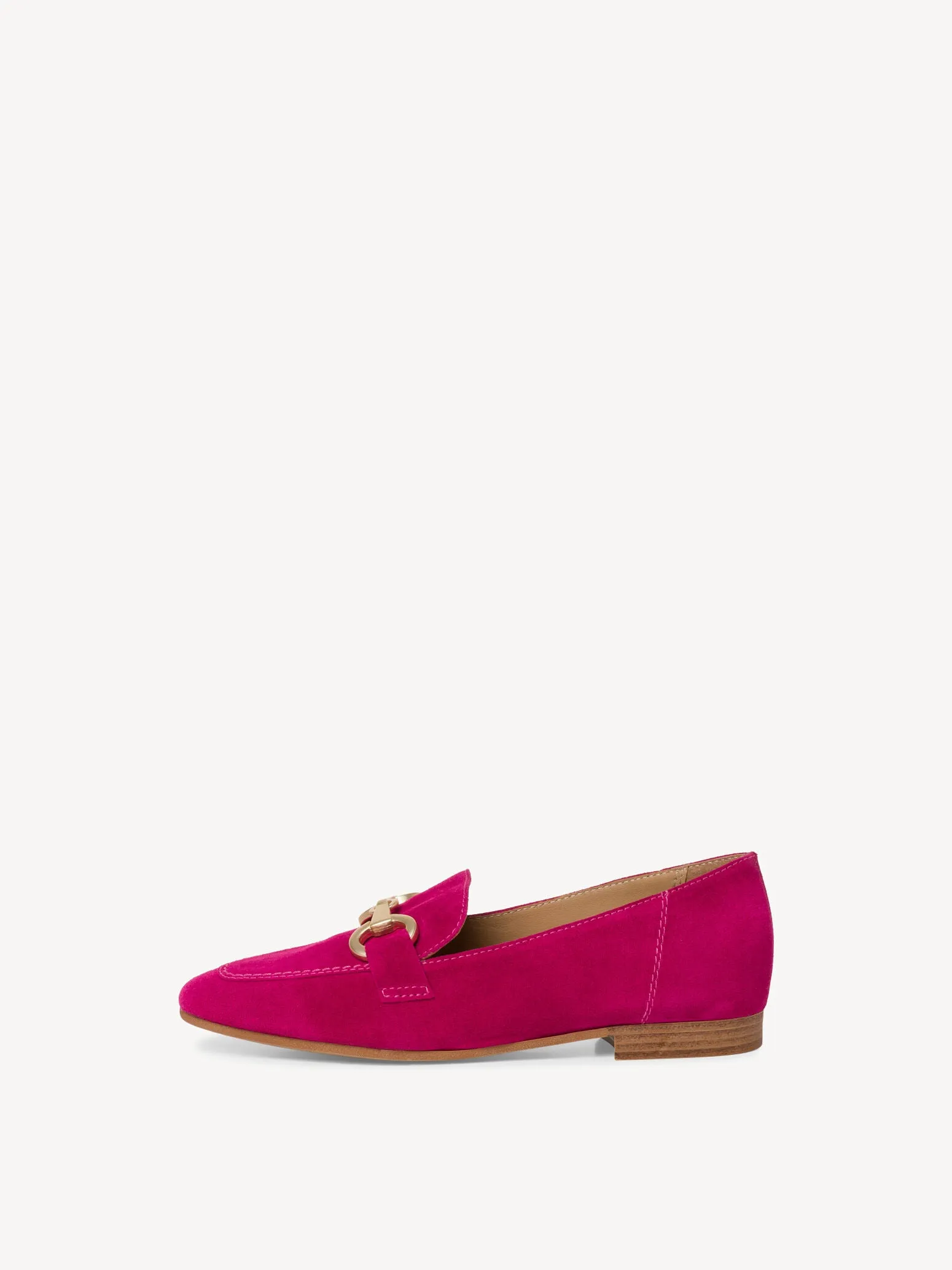 Tamaris Women's 1-1-24222-20 513 Leather Slipper Loafer Shoes Fuxia Pink
