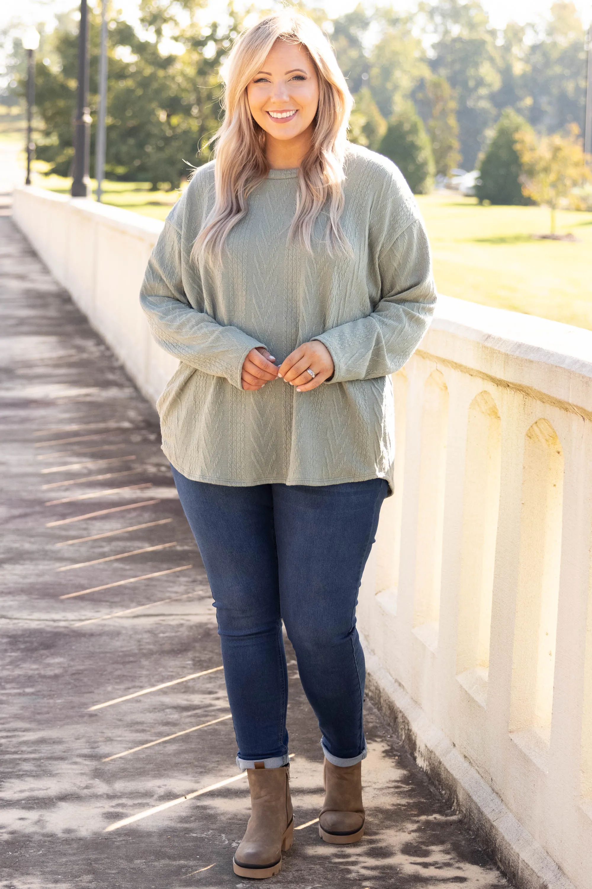 Waiting For My Time Top, Olive