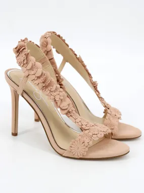 Women's Floral Dress Sandals,Light Pink