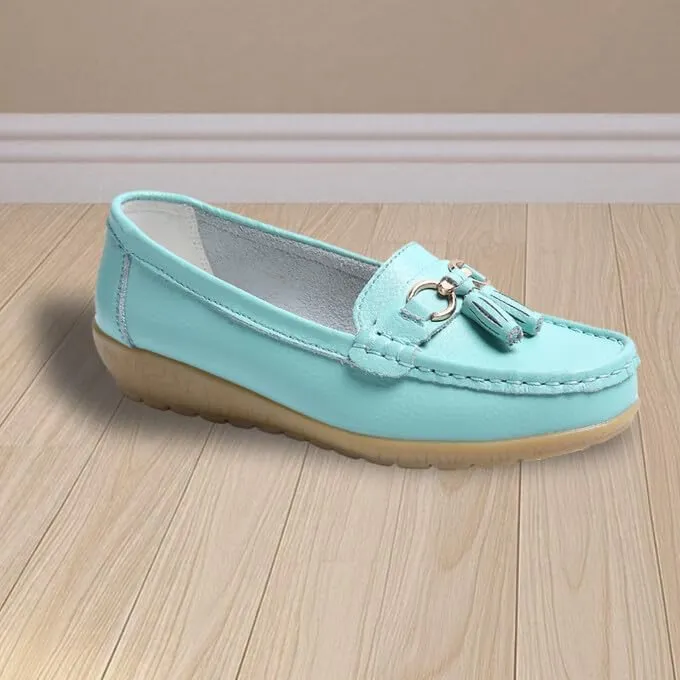 Women's Loafers Comfortable Lightweight Penny Loafers Casual Driving Flats Soft Moccasins Shoes Walking Travelling Leather Slip On Shoes