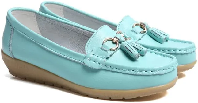 Women's Loafers Comfortable Lightweight Penny Loafers Casual Driving Flats Soft Moccasins Shoes Walking Travelling Leather Slip On Shoes