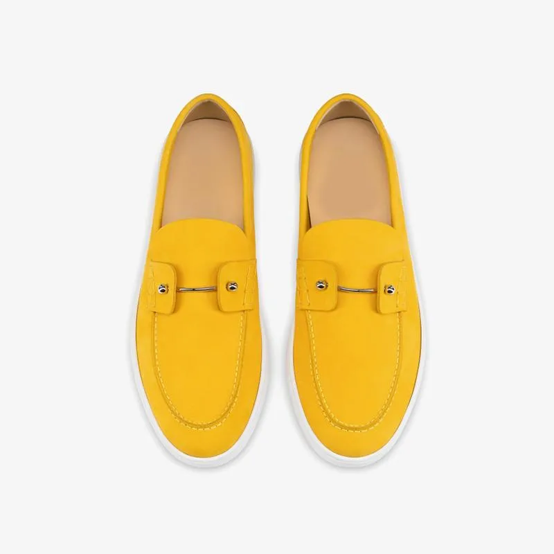 Yellow Suede Loafers